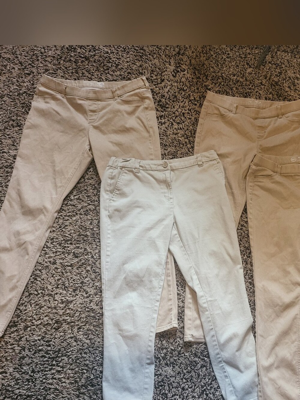 Kids Girls wonder nation Khaki Tan Casual Uniform Bottom Pants